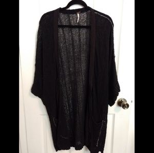 Free People Black Cardi